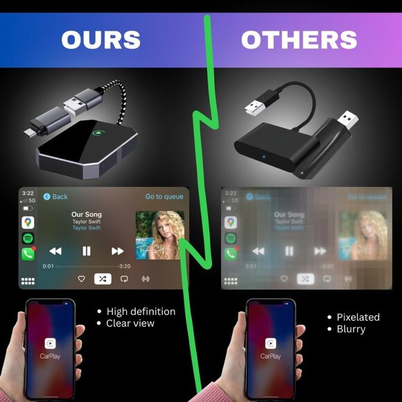 Wireless Carplay Adapter for Apple iPhone Plug and Play - Picture 3 of 11